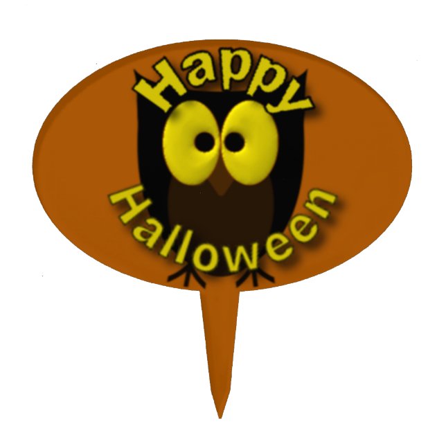 Owl Picture Cake Topper (Front)