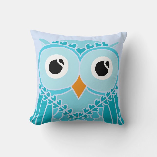 Owl Pillow: Night Owl Throw Pillow (Front)
