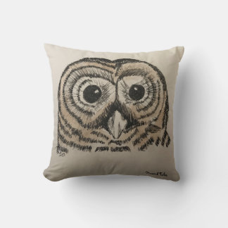 Owl Pillow, two sided 100 percent Cotton, Original Throw Pillow