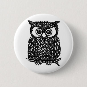 Owl Pin back buttons, Backpack or Hat Pins