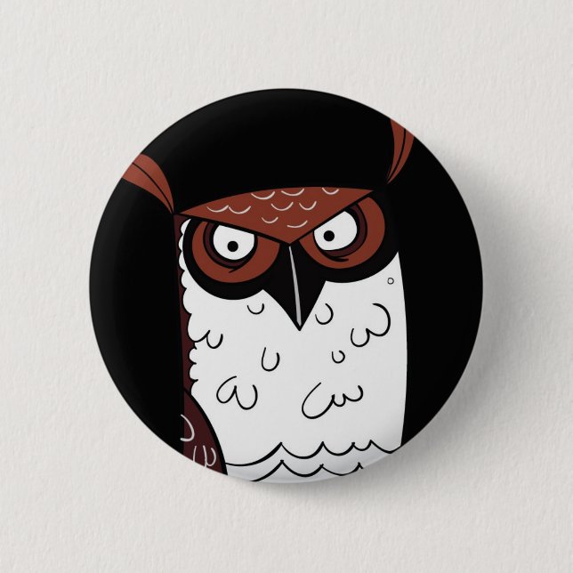Owl Pinback Button (Front)