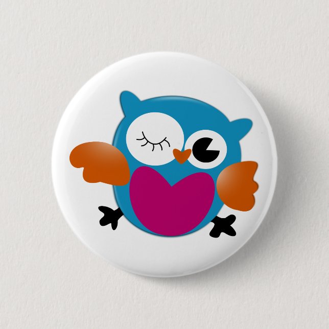 Owl Pinback Button (Front)