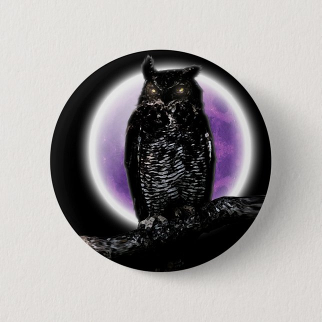 Owl Pinback Button (Front)