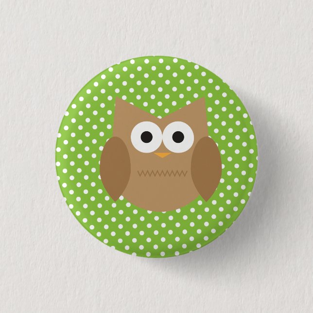 Owl Pinback Button (Front)
