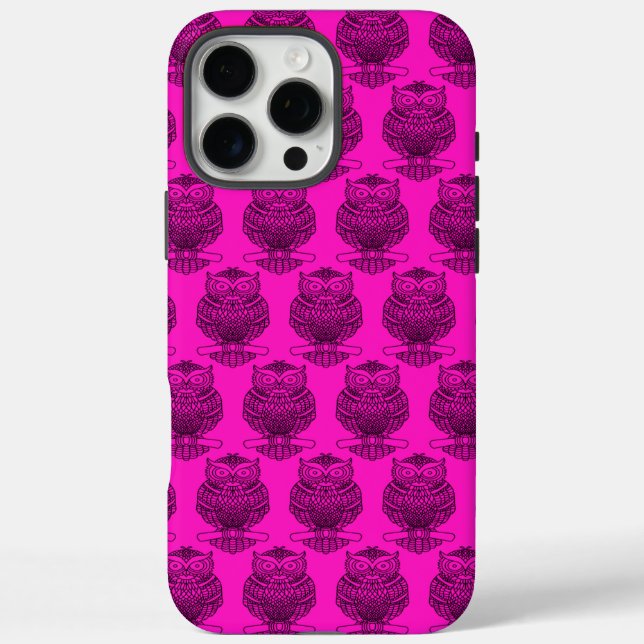 Owl (pink) - iPhone (16 Pro Max) Case (Back)