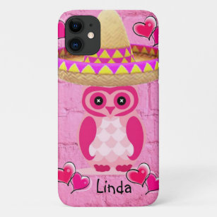 Owl Pink Iphone Case