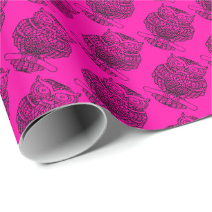 Owl (pink) - Wrapping Paper