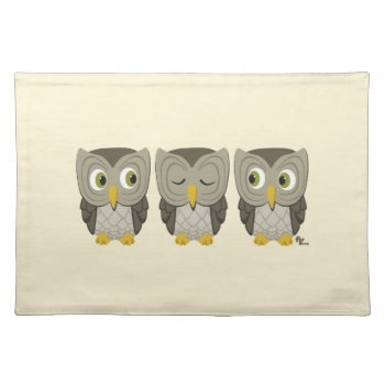Owl Placemat by flopsock at Zazzle