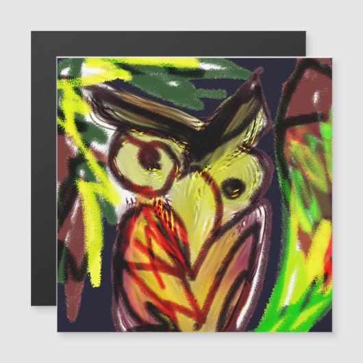 Owl playing night  (Front/Back)