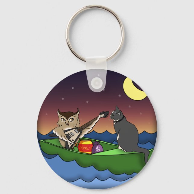 Owl Plus Pussycat, keychain (Front)