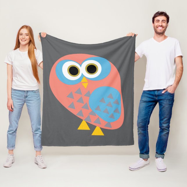 Owl Pop Art Fleece Blanket (In Situ)