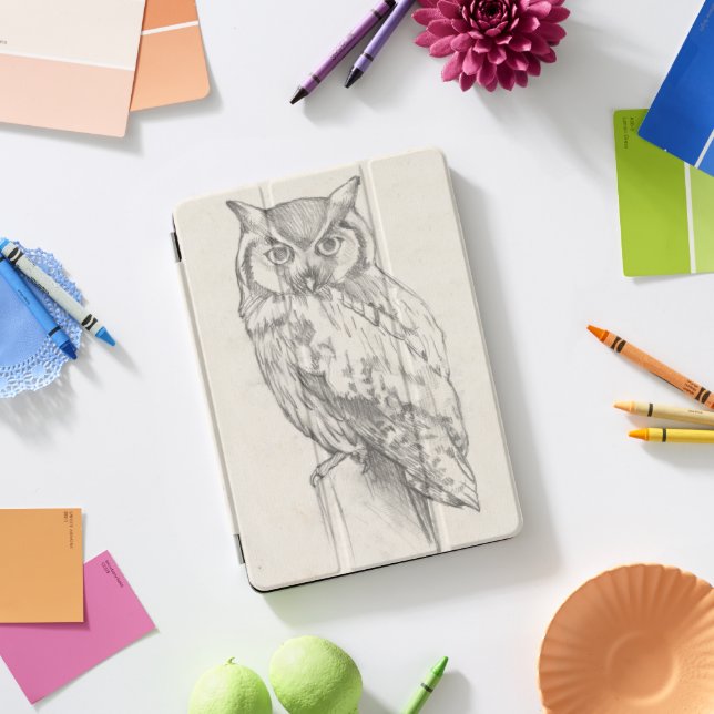 Owl Portrait - Sketch iPad Pro Cover (Desk)