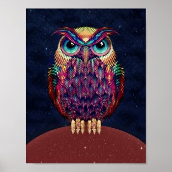 Owl Poster by ikiiki at Zazzle