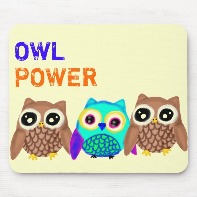 Owl Power Mouse Pad (Front)