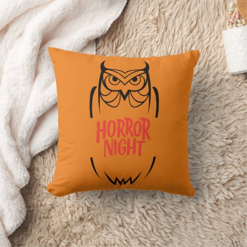 Owl power Rocking this cute yellow Throw Pillow