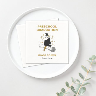 Owl Preschool / Kindergarten Graduation Party Napkins