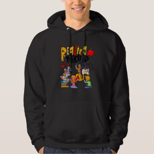 Owl Print Reading Teacher Back To School Boys Gir Hoodie