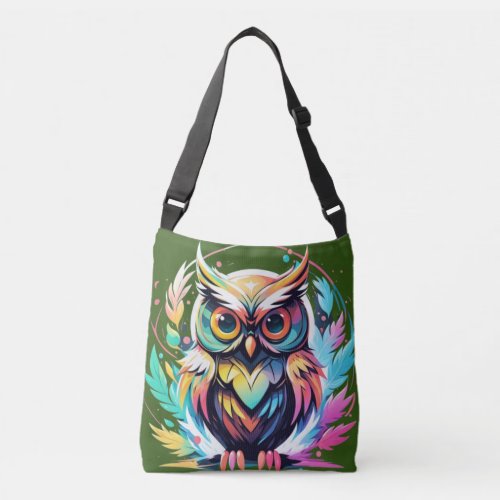 Owl printed  crossbody bag