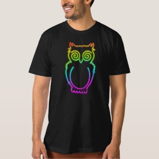 Owl Psychedelic Neon Light Tshirt