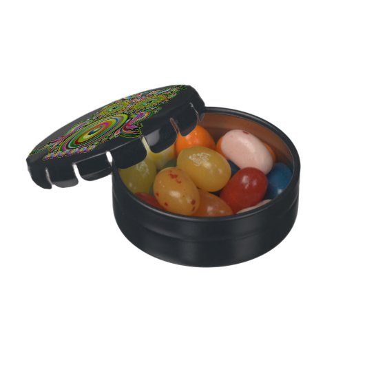 Owl Psychedelic Pop Art Candy Tin (Opened)