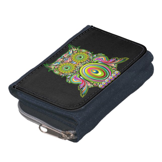 Owl Psychedelic Pop Art Wallet (Bottom)