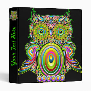 Owl Psychedelic Popart Binder