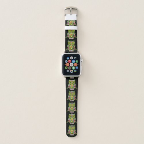 Owl Psychedelic Popart Tapestry Magnet Bottle Open Apple Watch Band