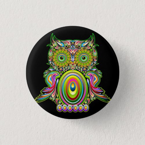 Owl Psychedelic Popart Tapestry Magnet Bottle Open Button