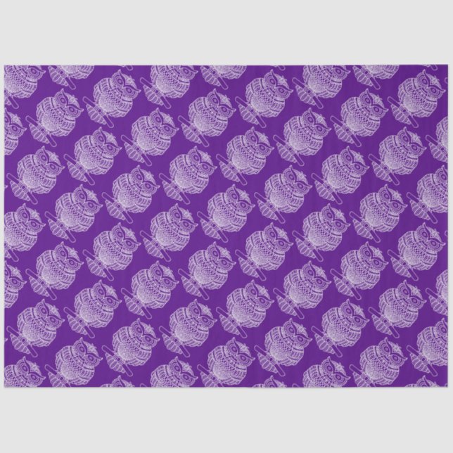 Owl (purple) - Tissue Paper (Front)