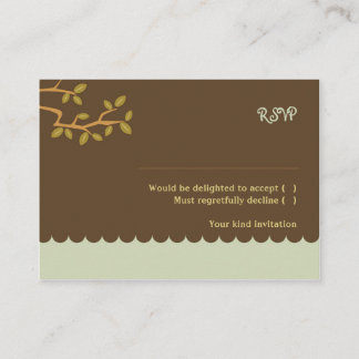Owl & Pussycat Storybook Wedding (Blue and Brown) Enclosure Card