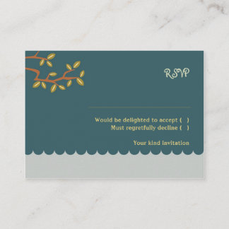Owl & Pussycat Storybook Wedding (Sea Blue) Enclosure Card