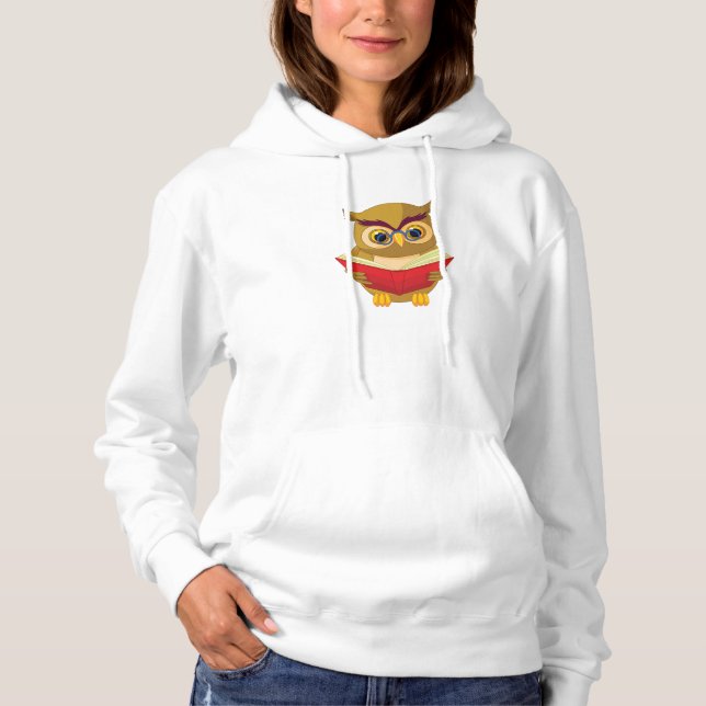 Owl Reading Hoodie (Front)