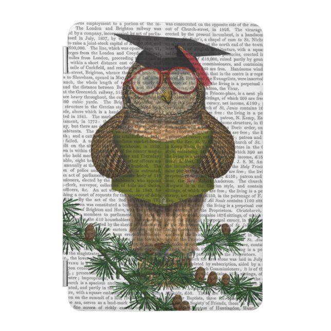 Owl Reading On Branch iPad Mini Cover (Front)