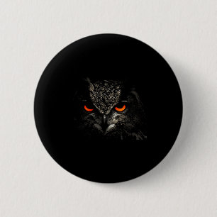 Owl Retro Eye Men Women Kids Gift Apparel Button