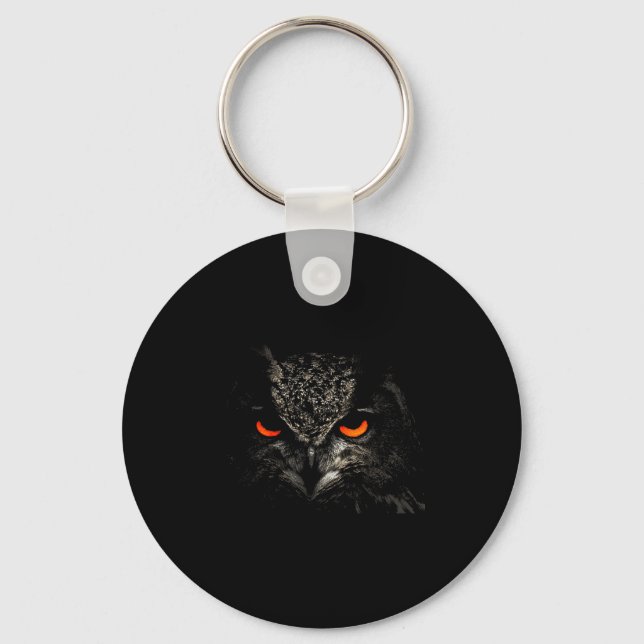 Owl Retro Eye Men Women Kids Gift Apparel  Keychain (Front)