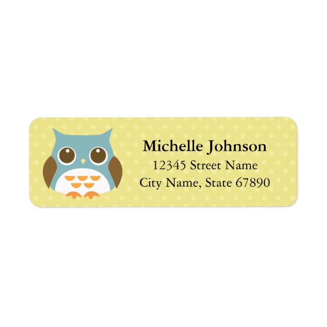 Owl Return Address Labels (Front)