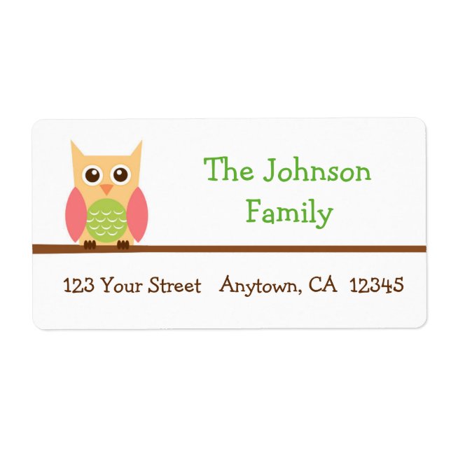 Owl return address labels (Front)
