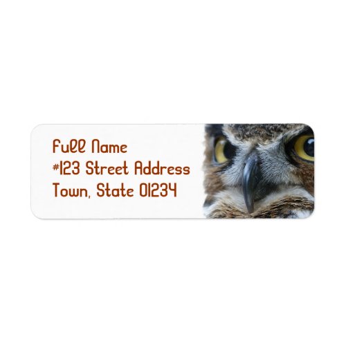 Owl Return Address Mailing Label