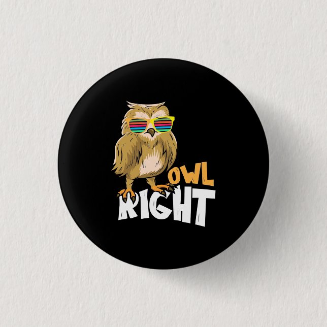 Owl Right Button (Front)