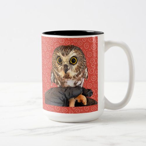 Owl Rockefeller 2_sided Two_Tone Coffee Mug