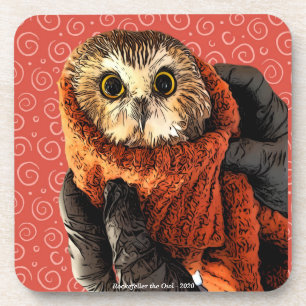 Owl, Rockefeller, Beverage Coaster