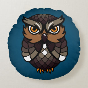 Owl Round Pillow
