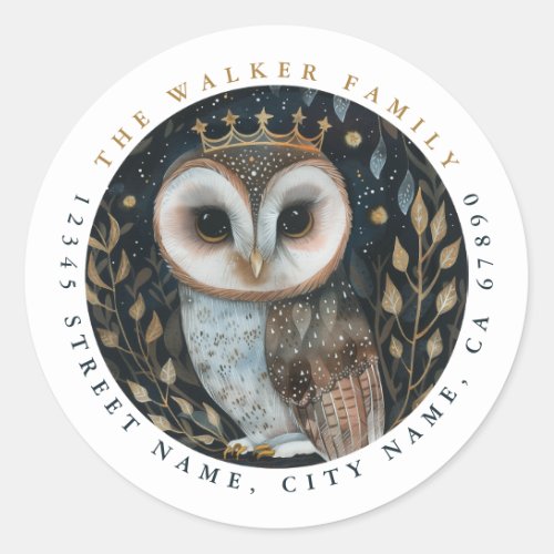 Owl Round Stickers