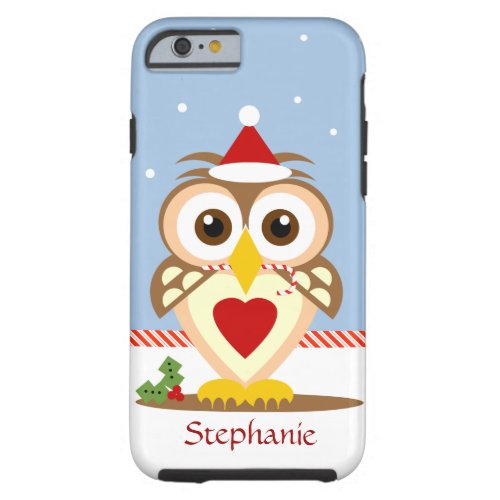 Owl Santa in Snow iPhone 6 case