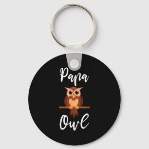 Owl Shirt Funny Papa Owl Quote Father Owl Lover Keychain