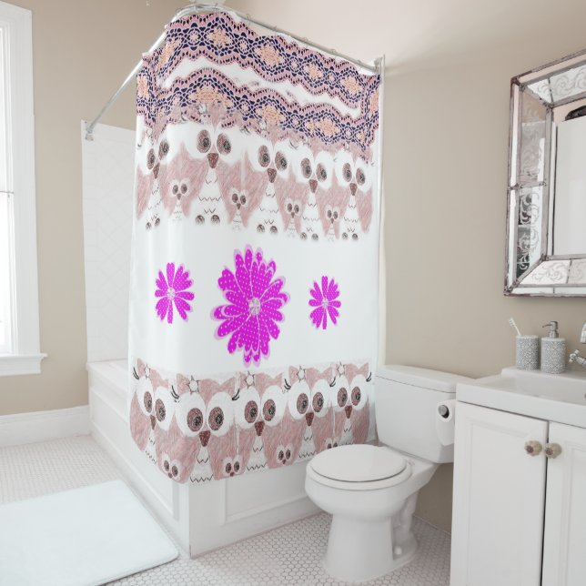Owl Shower Curtain (In Situ)