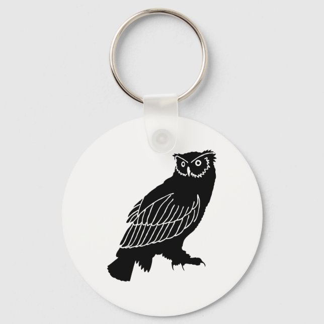 Owl Silhouette Keychain (Front)