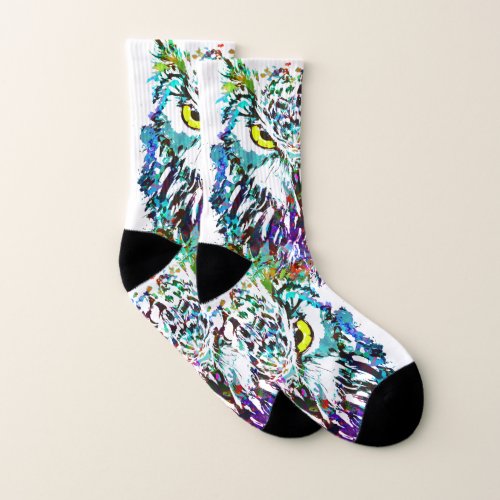 Owl Socks  Colorful Owl Socks