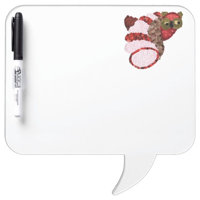 Owl Square Speech Bubble Dry Erase Board (Front)