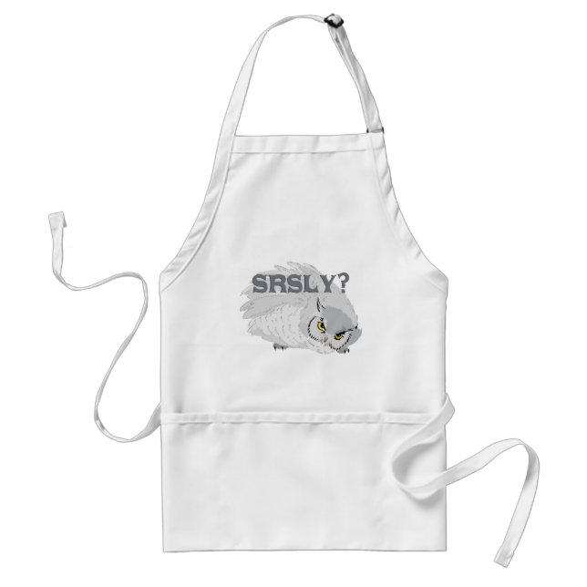 Owl SRSLY? Adult Apron (Front)